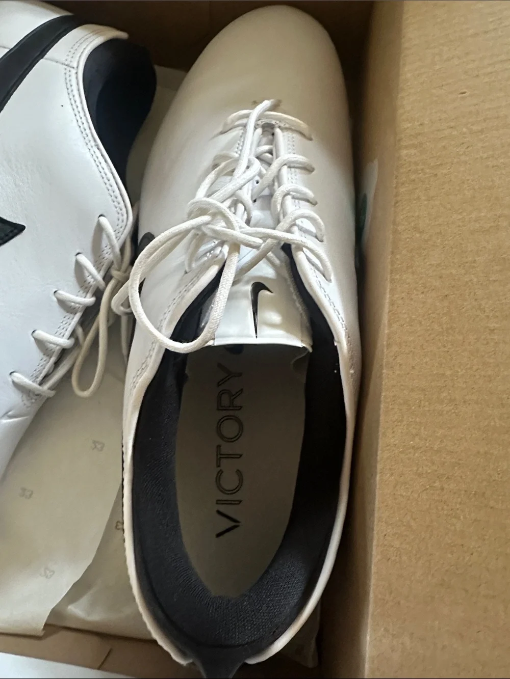 Nike White and Black Golf Sneakers